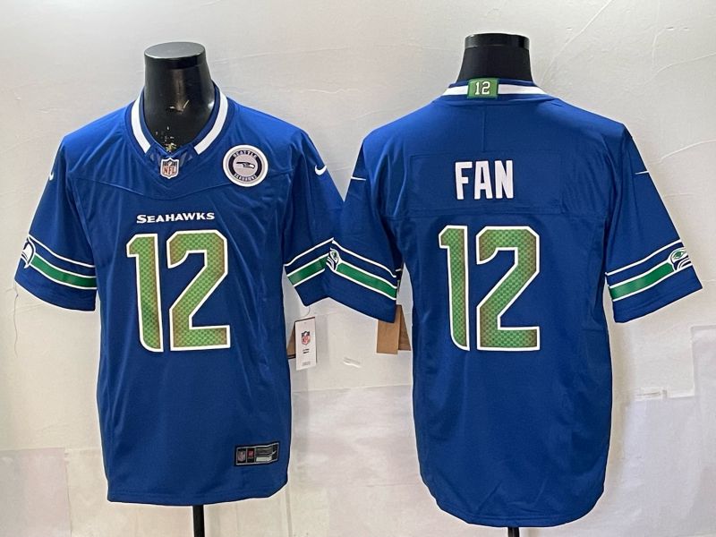 Men 2026 Seattle Seahawks #12 Fan Blue 6th generations Nike Limited NFL Jersey style 006